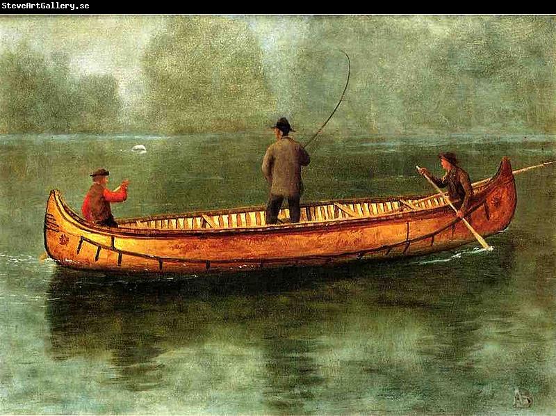 Albert Bierstadt Fishing_from_a_Canoe